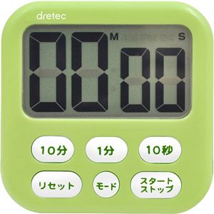 （まとめ買い）ドリテック 大画面タイマー シャボン6 グリーン T-542GN×6セット