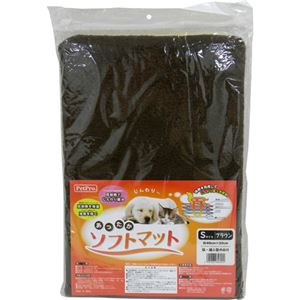 （まとめ買い）PetPro(ペットプロ) あったかソフトマット ブラウン S×4セット