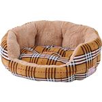 （まとめ買い）【数量限定】2015 ラウンドクッション チェック ブラウン×2セット