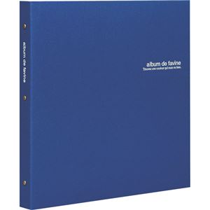 布地表紙バインダーアルバム ドゥファビネ Lサイズ ダークブルー アH-LY-251-DB