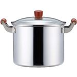 ヨシカワ ナチュラルクッキング 寸胴鍋(強化ガラス蓋付) 24cm SH2083