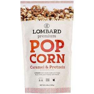 （まとめ買い）LOMBARD(ロンバード) プレミアムポップコーン キャラメル&プレッツェル 130g×14セット