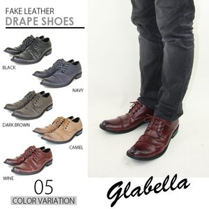 【glabella】5色 メンズ カジュアル　ドレープ【ネイビー Lサイズ】
