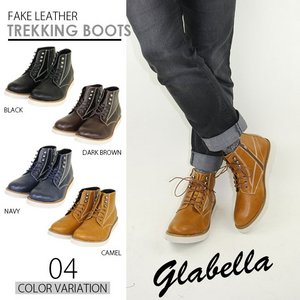 【glabella】マウンテンブーツ 4color 【キャメル Mサイズ】