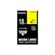 NAME LAND強粘着テープ 18mm 黄（黒文字）画像最小１