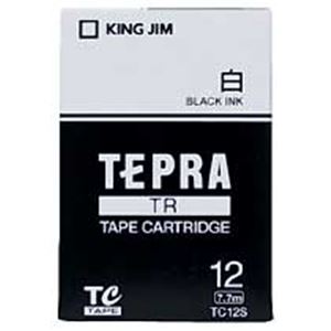 テプラ TRテープカートリッジ 白ラベル 12mm （黒文字）画像１