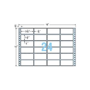 東洋印刷 ナナフォーム 連続ラベル Mタイプ 15×10インチ 24面 84×38mm 横2縦5本ミシン入 M15J 1箱(500折)