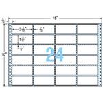東洋印刷 ナナフォーム 連続ラベル Mタイプ 15×10インチ 24面 84×38mm 横2縦5本ミシン入 M15J 1箱(500折)