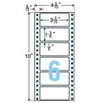 東洋印刷 ナナフォーム 連続ラベル Mタイプ 4_5/10×10インチ 6面 84×38mm MM4N 1箱(1000折:500折×2冊)