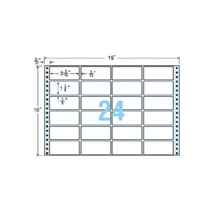 東洋印刷 ナナフォーム 連続ラベル Mタイプ 15×10インチ 24面 84×38mm M15F 1箱(500折)
