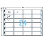 東洋印刷 ナナフォーム 連続ラベル Mタイプ 15×10インチ 24面 84×38mm M15F 1箱(500折)