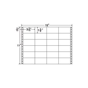 東洋印刷 ナナフォーム 連続ラベル Mタイプ 15×11インチ 24面 89×47mm M15G 1箱(500折)
