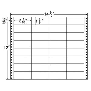 東洋印刷 ナナフォーム 連続ラベル Mタイプ 14.9/10×12インチ 32面 86×38mm MT14P 1箱(500折)