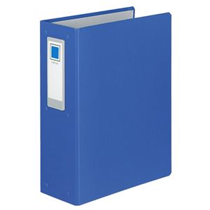 （まとめ） コクヨ チューブファイル（ロングボディ） 片開き A4タテ 4穴 800枚収容 背幅108mm 青 フ-L684NB 1冊 【×3セット】