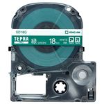 （まとめ） キングジム テプラ PRO テープカートリッジ ビビッド 18mm 緑／白文字 SD18G 1個 【×4セット】