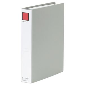 （まとめ） キングジム 名刺ホルダーS型 A4タテ 2穴 810ポケット タテ入れ グレー 88N 1冊 【×2セット】