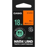 （まとめ） カシオ CASIO ネームランド NAME LAND スタンダードテープ 18mm×5.5m 蛍光オレンジ／黒文字 XR-18FOE 1個 【×4セット】