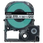 （まとめ） キングジム テプラ PRO テープカートリッジ 強粘着 36mm 白／黒文字 SS36KW 1個 【×2セット】
