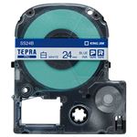 （まとめ） キングジム テプラ PRO テープカートリッジ 24mm 白／青文字 SS24B 1個 【×4セット】