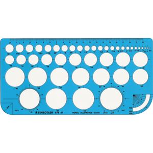 （まとめ） ステッドラー テンプレート 円定規 大 エッジ付 976 01 1枚 【×5セット】