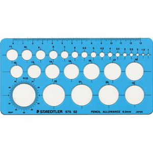 （まとめ） ステッドラー テンプレート 円定規 小 エッジ付 976 02 1枚 【×5セット】