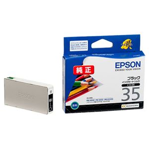 （まとめ） エプソン EPSON インクカートリッジ ブラック ICBK35 1個 【×4セット】