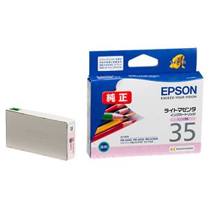 （まとめ） エプソン EPSON インクカートリッジ ライトマゼンタ ICLM35 1個 【×4セット】