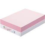 （まとめ） TANOSEE αエコカラーペーパーII B4 ピンク 1冊（500枚） 【×5セット】