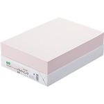（まとめ） TANOSEE αエコカラーペーパーII A4 ライトピンク 1冊（500枚） 【×5セット】
