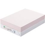 （まとめ） TANOSEE αエコカラーペーパーII B4 ライトピンク 1冊（500枚） 【×5セット】
