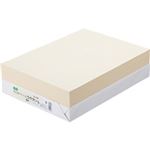（まとめ） TANOSEE αエコカラーペーパーII B4 ライトクリーム 1冊（500枚） 【×5セット】