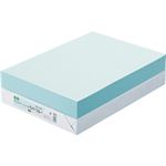 （まとめ） TANOSEE αエコカラーペーパーII B4 ライトブルー 1冊（500枚） 【×5セット】
