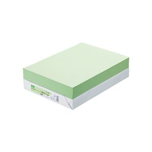 （まとめ） TANOSEE αエコカラーペーパーII B4 グリーン 1冊（500枚） 【×5セット】