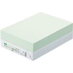 （まとめ） TANOSEE αエコカラーペーパーII A4 ライトグリーン 1冊（500枚） 【×5セット】