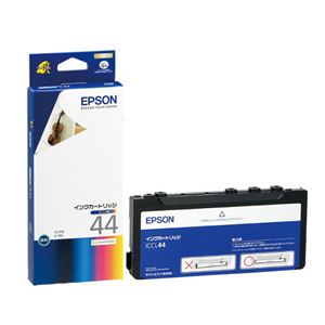 （まとめ） エプソン EPSON インクカートリッジ カラー（4色一体型） ICCL44 1個 【×3セット】