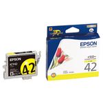 （まとめ） エプソン EPSON インクカートリッジ イエロー ICY42 1個 【×4セット】