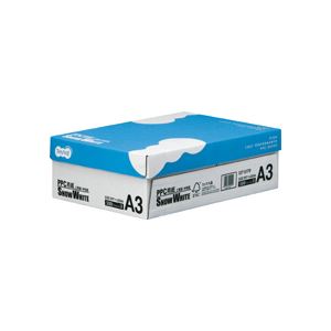 （まとめ） TANOSEE PPC用紙 SNOW WHITE A3 1箱（1500枚：500枚×3冊） 【×10セット】
