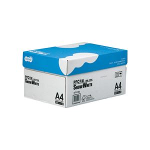 （まとめ） TANOSEE PPC用紙 SNOW WHITE A4 1箱（5000枚：500枚×10冊） 【×10セット】