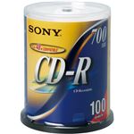 （まとめ） ソニー データ用CD-R 700MB 48倍速 シルバーレーベル スピンドルケース 100CDQ80DNS 1パック（100枚） 【×2セット】