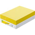 （まとめ） TANOSEE αエコカラーペーパーII A4 イエロー 1冊（500枚） 【×5セット】