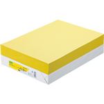 （まとめ） TANOSEE αエコカラーペーパーII B4 イエロー 1冊（500枚） 【×5セット】
