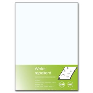 （まとめ） 長門屋商店 撥水紙 ウォーターリペレント A3 厚口 104g ナ-WR202 1冊（100枚） 【×2セット】