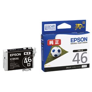 （まとめ） エプソン EPSON インクカートリッジ ブラック ICBK46 1個 【×4セット】