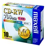 （まとめ） マクセル データ用CD-RW 700MB 4倍速 ホワイトプリンターブル 5mmスリムケース CDRW80PW.S1P10S 1パック（10枚） 【×3セット】