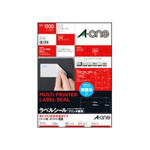 エーワン ラベルシール[プリンター兼用] キレイにはがせるタイプ マット紙・ホワイト A4判 12面 83.8×42.3mm 四辺余白付 角丸 31175 1冊(100シート)
