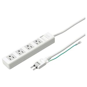 （まとめ） TANOSEE OAタップ マグネット付 3P・4個口 5.0m 1個 【×3セット】