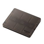 （まとめ） エレコム SD メモリカードケース 大容量タイプ クリアブラック CMC-06SD 1個 【×5セット】