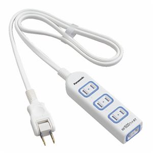 （まとめ） パナソニック ザ・タップX 2P・4個口 ホワイト 1.0m WHA2514WKP(1個) 【×5セット】