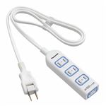（まとめ） パナソニック ザ・タップX 2P・4個口 ホワイト 1.0m WHA2514WKP(1個) 【×5セット】