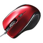 （まとめ） サンワサプライ ブルーテック USB有線 マウス レッド MA-117HR 1個 【×3セット】